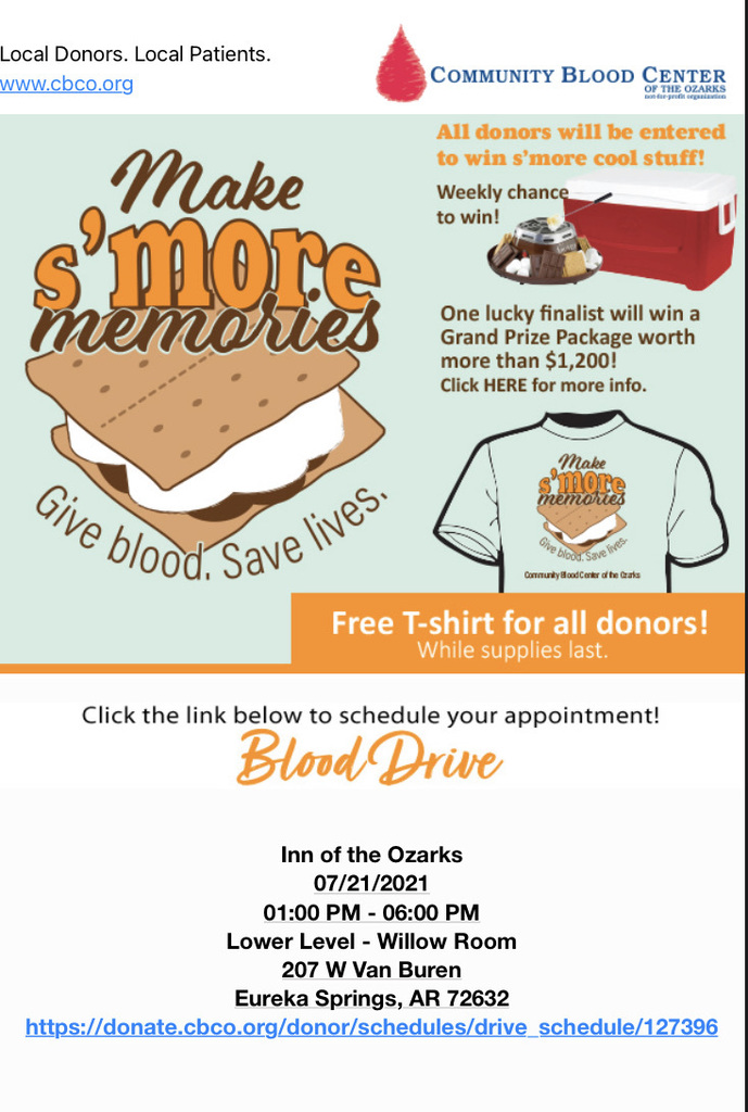 Blood Drive Banner with donation information 
