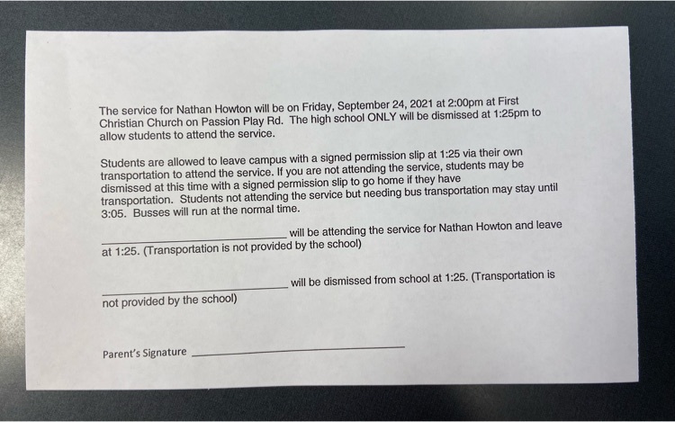 permission slip