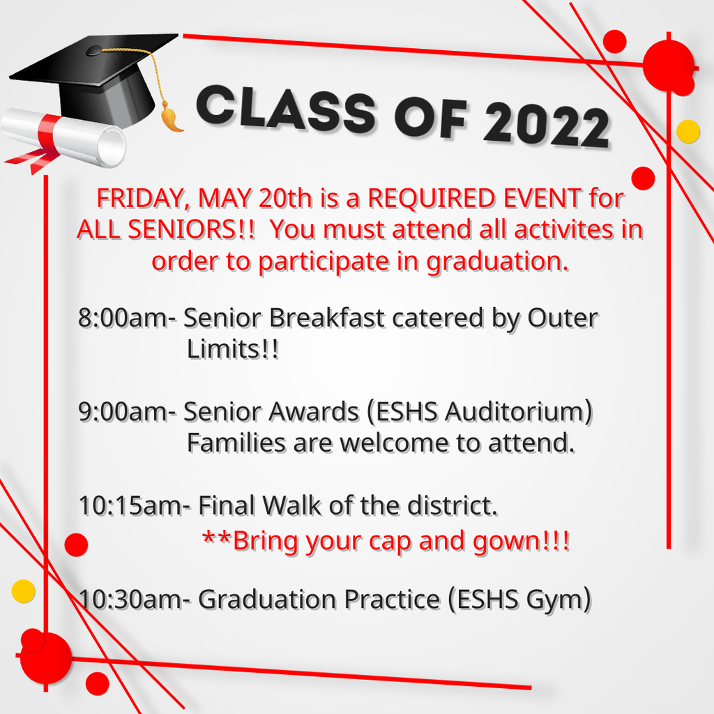 Senior Award Day Schedule of Events